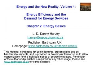 Energy and the New Reality Volume 1 Energy