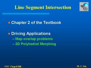 Line Segment Intersection l Chapter l Driving 2