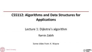 CS 5112 Algorithms and Data Structures for Applications