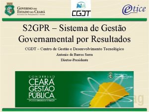 S 2 GPR Sistema de Gesto Governamental por