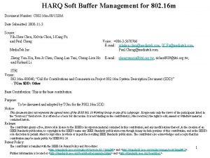 HARQ Soft Buffer Management for 802 16 m