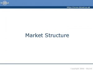http www bized co uk Market Structure Copyright