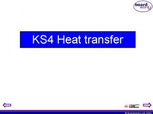 KS 4 Heat transfer Boardworks Ltd 2003 Teachers