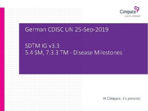 German CDISC UN 25 Sep2019 SDTM IG v