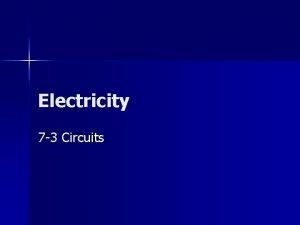 Electricity 7 3 Circuits Electrical Circuits n Circuits