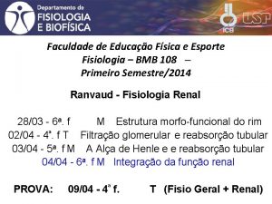 Faculdade de Educao Fsica e Esporte Fisiologia BMB