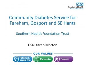 Community Diabetes Service for Fareham Gosport and SE