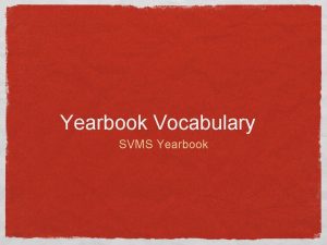 Yearbook Vocabulary SVMS Yearbook Pica A graphical measurement