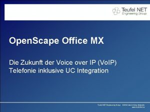 Open Scape Office MX Die Zukunft der Voice