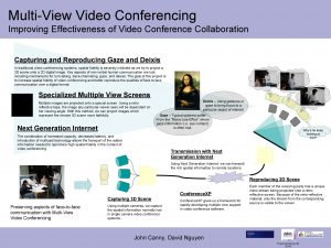 MultiView Video Conferencing Improving Effectiveness of Video Conference