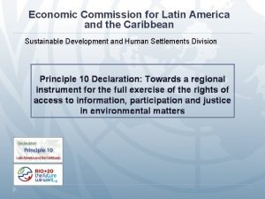 Economic Commission for Latin America and the Caribbean