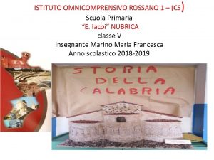 ISTITUTO OMNICOMPRENSIVO ROSSANO 1 CS Scuola Primaria E