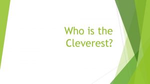 Who is the Cleverest The first Round 20