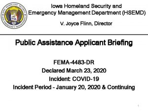 Iowa Homeland Security and Emergency Management Department HSEMD