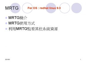 MRTG For OS redhat linux 9 0 l