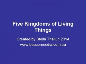 Five Kingdoms of Living Things Created by Stella