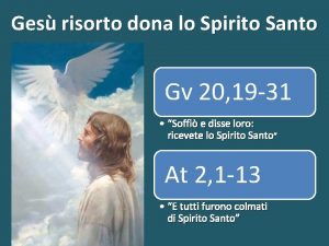 Ges risorto dona lo Spirito Santo Gv 20