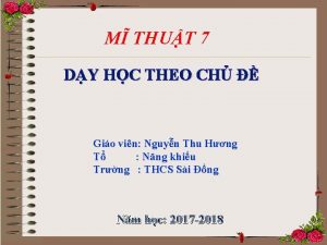 M THUT 7 DY HC THEO CH Gio