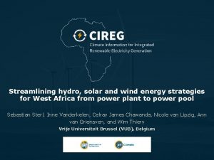 Streamlining hydro solar and wind energy strategies for