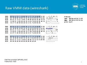 Raw VMM data wireshark 0000 0010 0020 0030