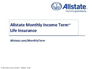 Allstate Monthly Income Term Life Insurance Allstate comMonthly