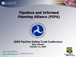 U S Department of Transportation Pipeline and Hazardous