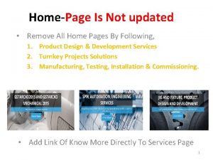 HomePage Is Not updated Remove All Home Pages