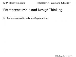 MBA elective module HWR Berlin June and July