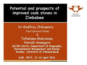 Potential and prospects of improved cook stoves in