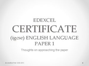 English language igcse paper 1