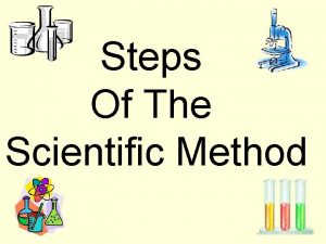 Steps Of The Scientific Method The Scientific Method