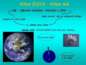 VODA IST VODA M VE VECHNY PROCESY POCHODY