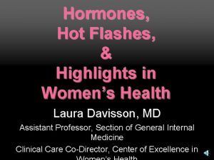 Hormones Hot Flashes Highlights in Womens Health Laura