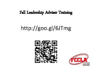 Fall Leadership Adviser Training http goo gl6 JTmg