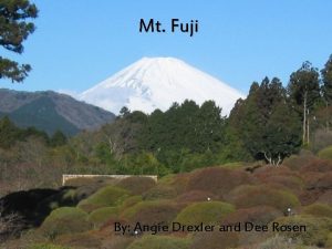 Mt Fuji By Angie Drexler and Dee Rosen