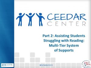 Part 2 Assisting Students Struggling with Reading MultiTier