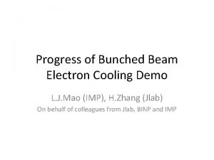 Progress of Bunched Beam Electron Cooling Demo L
