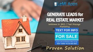 GENERATE LEADS for REAL ESTATE MARKET Welcome to