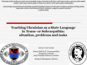 Nitriansky model skvalitnenia vyuovania slovenskho jazyka a literatry