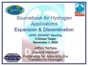 Sourcebook for Hydrogen Applications Expansion Dissemination APEC EGNRET