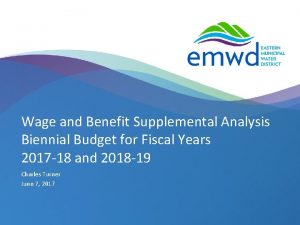 Wage and Benefit Supplemental Analysis Biennial Budget for