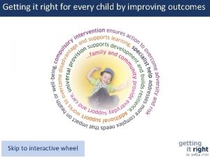 Getting it right for every child by improving