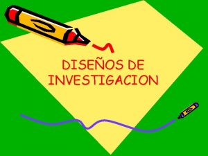 DISEOS DE INVESTIGACION DISEO Plan o estrategia que