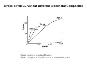 StressStrain Curves for Different Biomineral Composites Stress response