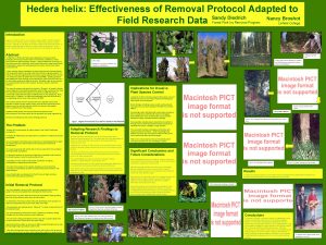 Hedera helix Effectiveness of Removal Protocol Adapted to