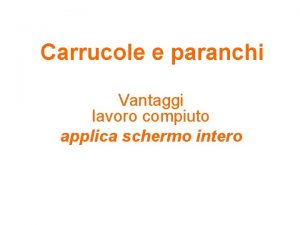 Carrucole e paranchi Vantaggi lavoro compiuto applica schermo