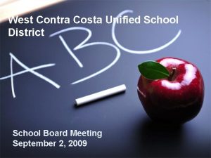 West Contra Costa Unified School District School Board