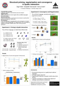 Structural priming regularisation and convergence in dyadic interaction