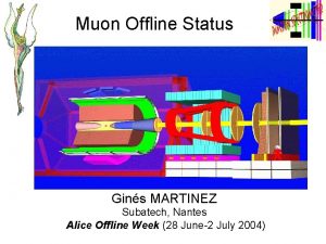 Muon Offline Status Gins MARTINEZ Subatech Nantes Alice