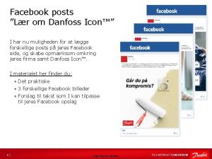 Facebook posts Lr om Danfoss Icon I har